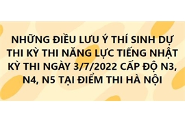 NHỮNG ĐIỀU CẦN LƯU Ý  ĐỐI VỚI THÍ SINH DỰ THI NĂNG LỰC TIẾNG NHẬT